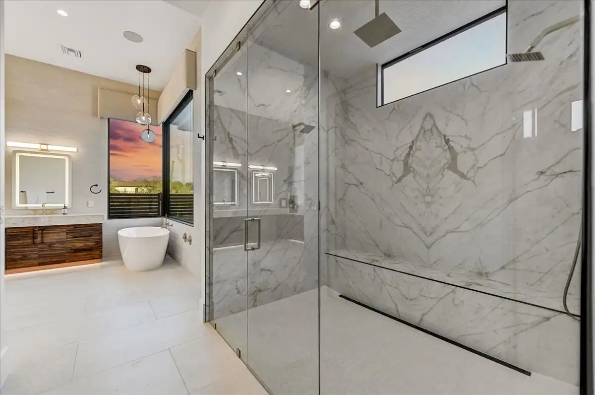 Primary shower detail