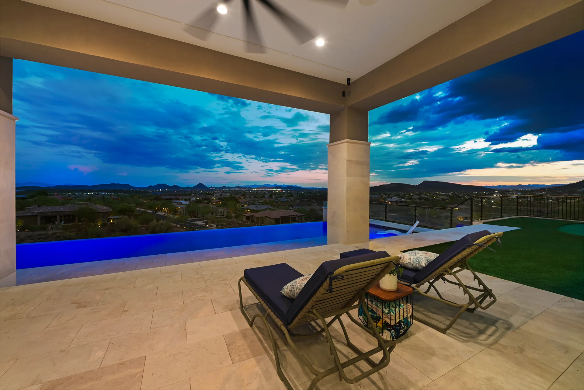 Praiano Way covered patio view