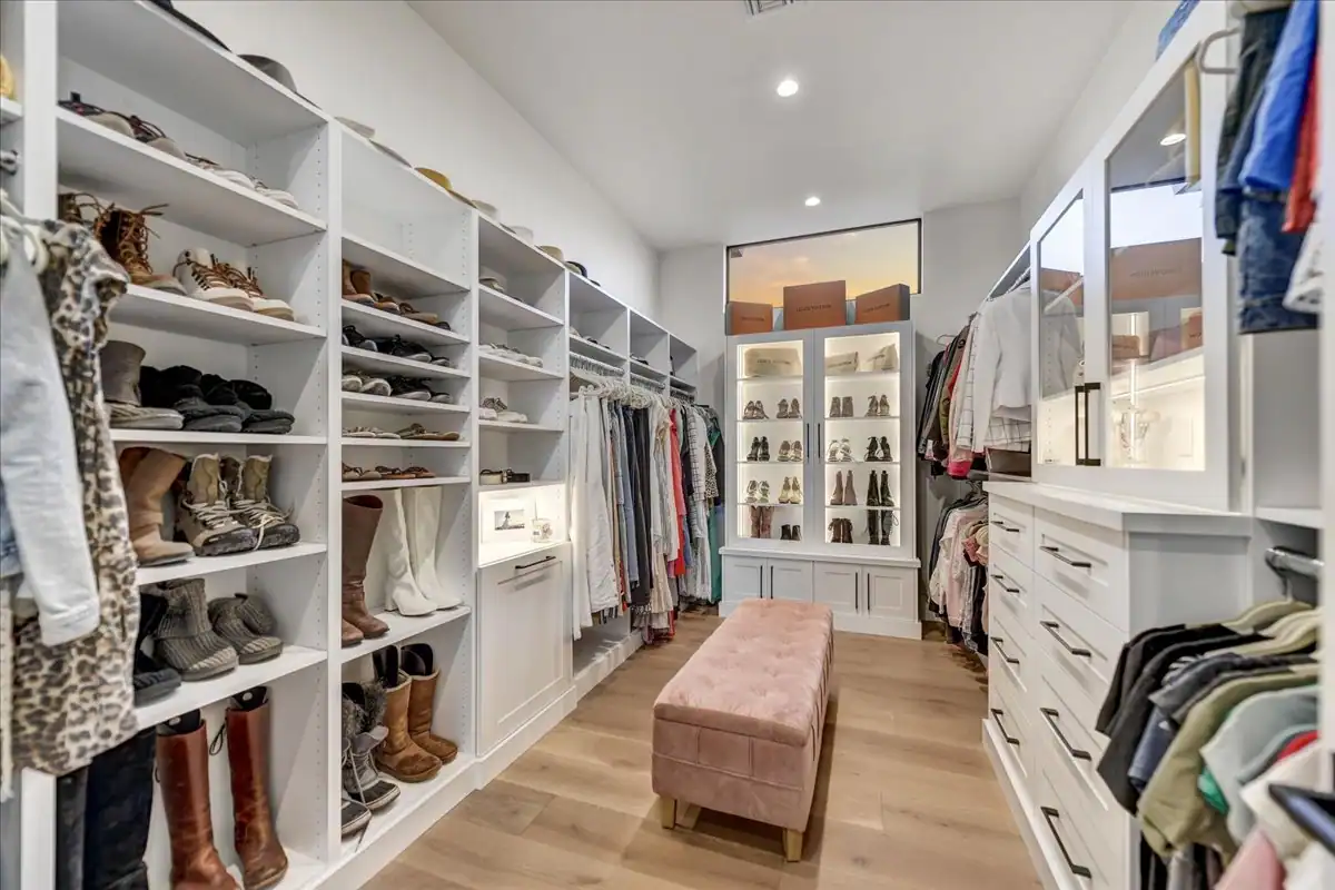 Primary walk-in wardrobe